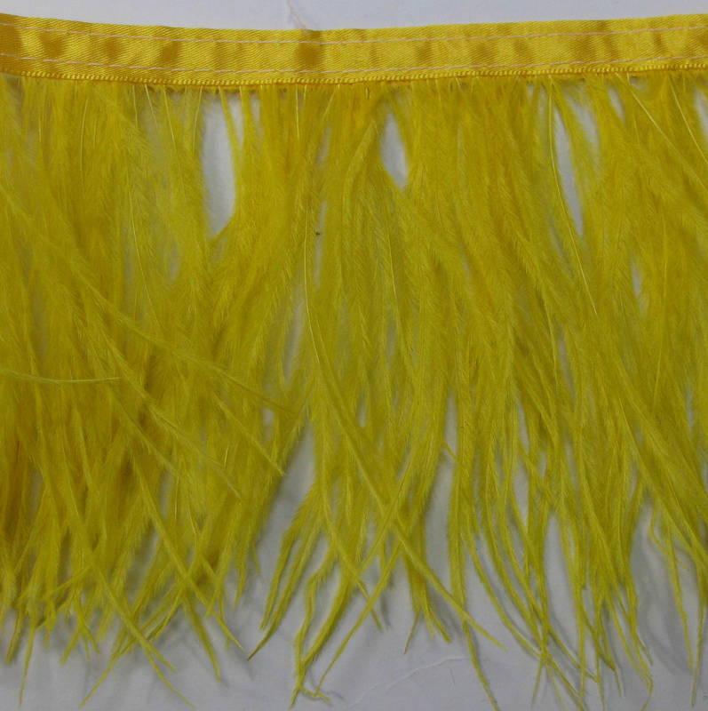 OSTRICH FRINGE YELLOW